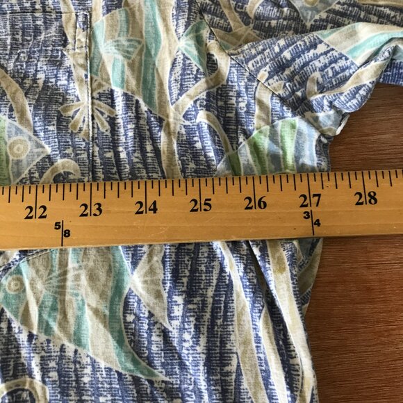 Cooke Street Hawaiian Shirt Men 2XL Blue Fish Print Button Up Pocket Collared - Picture 8 of 12